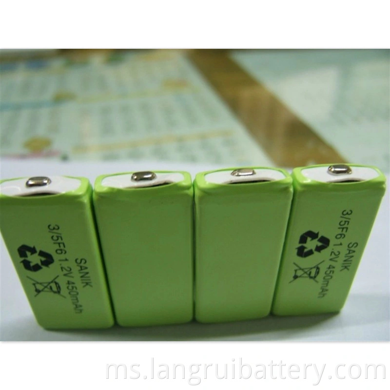 Ni-MH AAA 2.4V 600mAh Battery Pack 2 bateri dalam siri